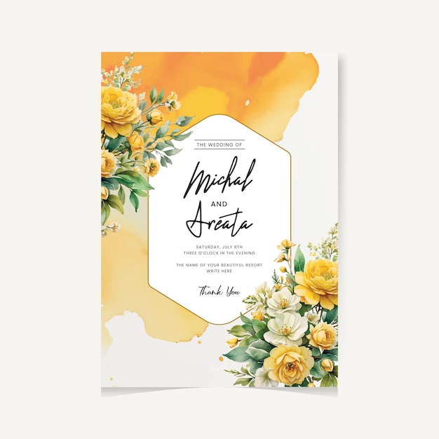 Conjunto de tarjetas de invitación de boda de eucalipto con acuarela vectorial de vegetación