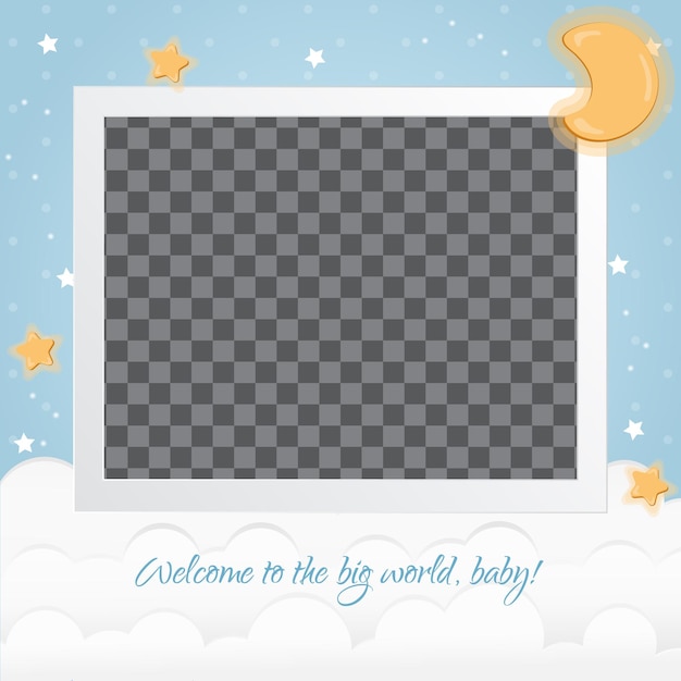 Conjunto de tarjetas de invitación para la ducha de bebé bebés niño y niña marco de bebé con niño niña