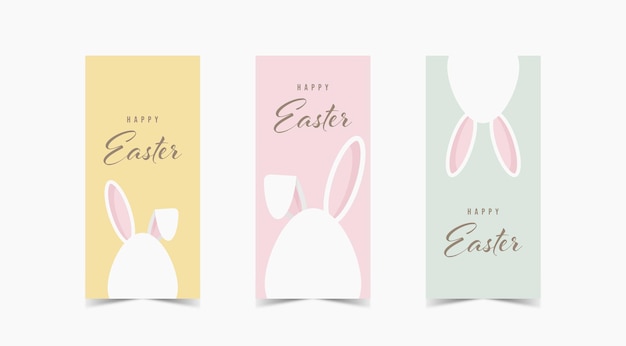 Un conjunto de tarjetas de pascua con las palabras felices pascuas en ellas
