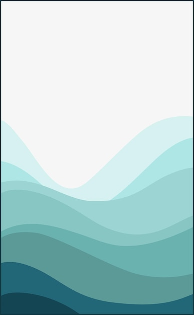 conjunto de tarjetas de portada de póster de paisaje con vista al mar playa soleada montañas bosque lago y campos y