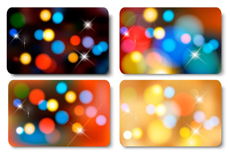 Vector conjunto de tarjetas de regalo abstractas coloridas