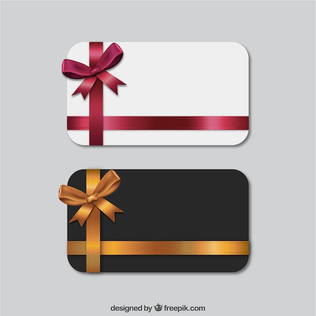 Vector conjunto de tarjetas de regalo