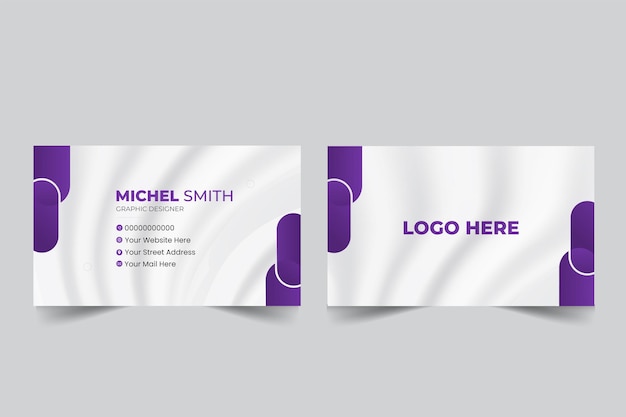 Vector un conjunto de tarjetas de visita para una empresa llamada michel smith.