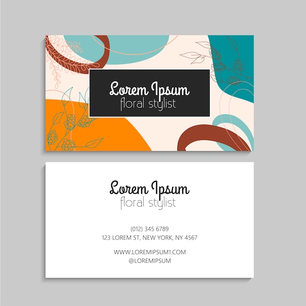 Conjunto de tarjetas de visita. Ilustración vectorial. EPS10
