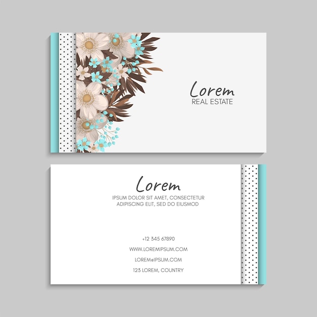 Conjunto de tarjetas de visita. Ilustración vectorial. EPS10