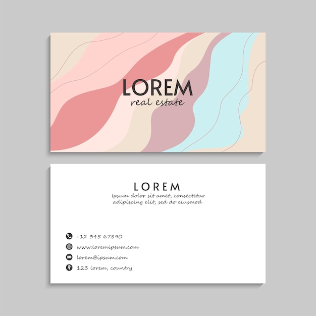 Conjunto de tarjetas de visita. Ilustración vectorial. EPS10