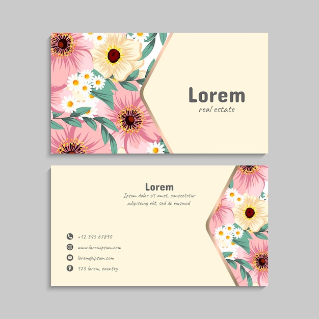 Conjunto de tarjetas de visita. Ilustración vectorial. EPS10