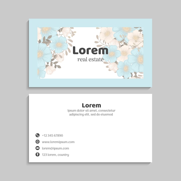 Conjunto de tarjetas de visita. Ilustración vectorial. EPS10