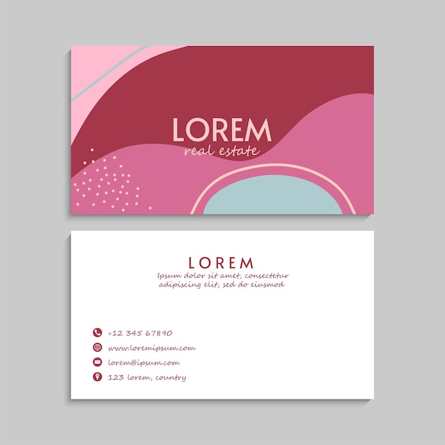 Conjunto de tarjetas de visita. Ilustración vectorial. EPS10