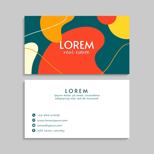 Conjunto de tarjetas de visita. Ilustración vectorial. EPS10