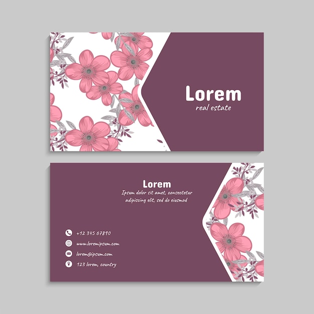 Conjunto de tarjetas de visita. Ilustración vectorial. EPS10