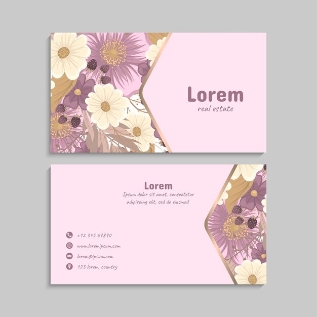 Conjunto de tarjetas de visita. Ilustración vectorial. EPS10