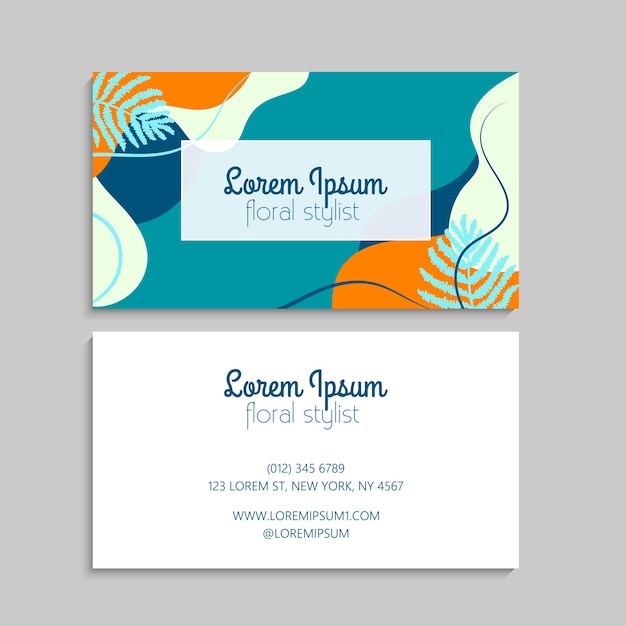 Conjunto de tarjetas de visita. Ilustración vectorial. EPS10