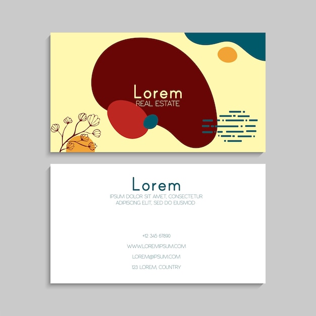 Conjunto de tarjetas de visita. Ilustración vectorial. EPS10