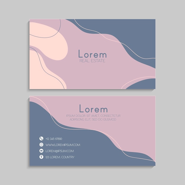Conjunto de tarjetas de visita. Ilustración vectorial. EPS10