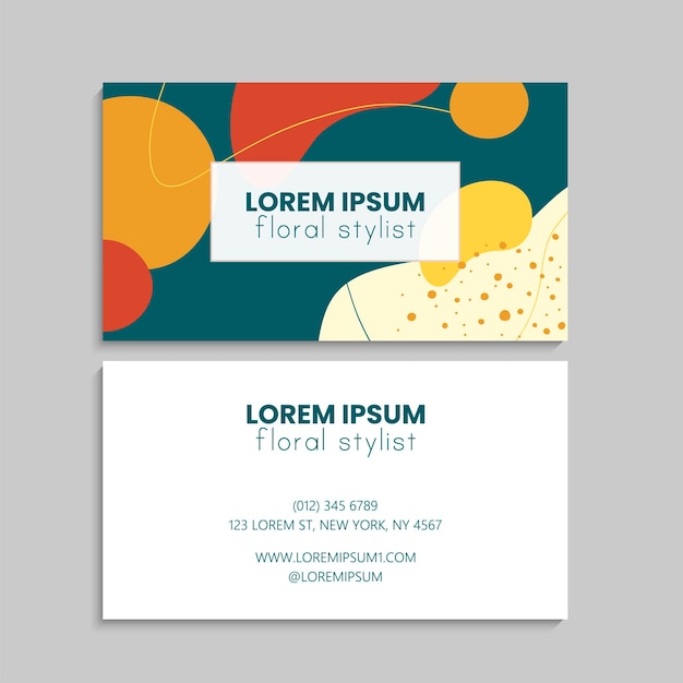 Conjunto de tarjetas de visita. Ilustración vectorial. EPS10