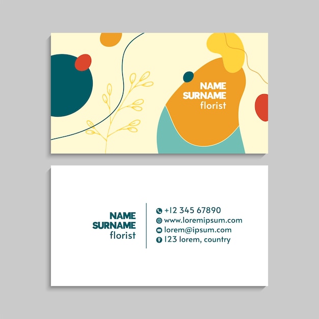 Conjunto de tarjetas de visita. Ilustración vectorial. EPS10