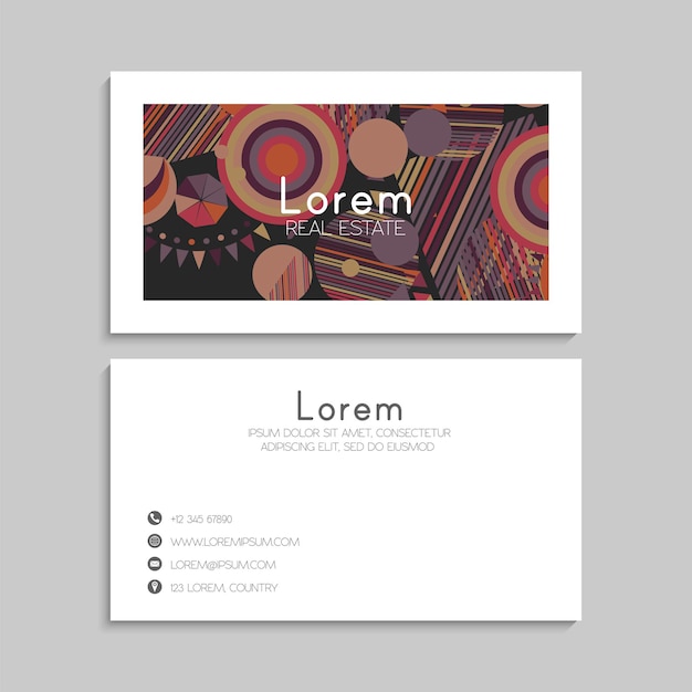 Conjunto de tarjetas de visita. Ilustración vectorial. EPS10