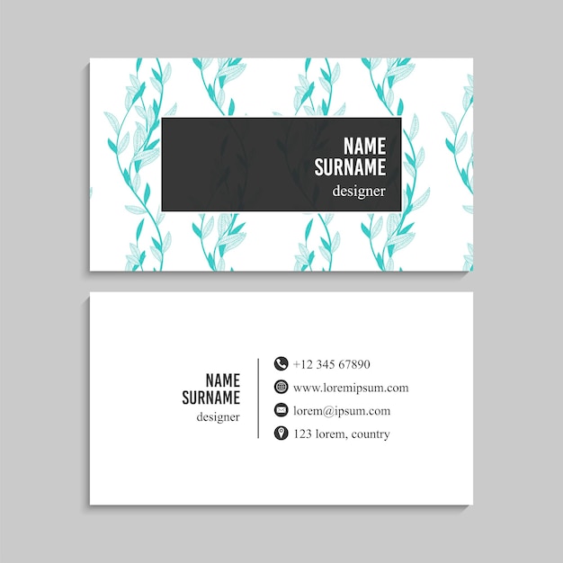 Conjunto de tarjetas de visita. Ilustración vectorial. EPS10