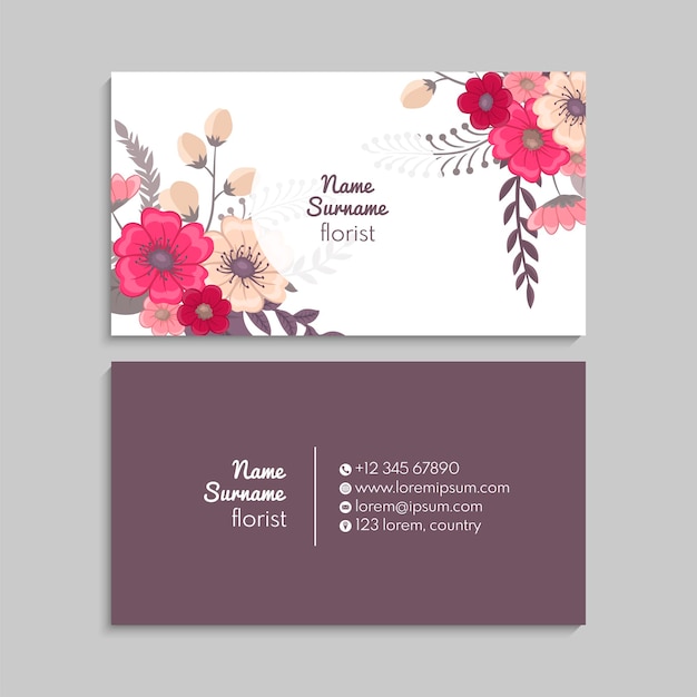 Conjunto de tarjetas de visita. Ilustración vectorial. EPS10
