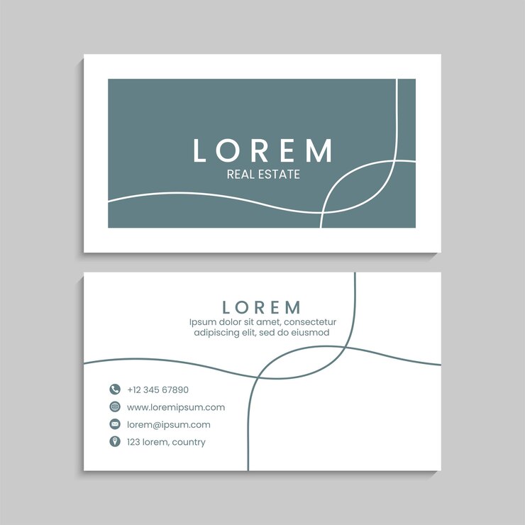 Vector conjunto de tarjetas de visita.