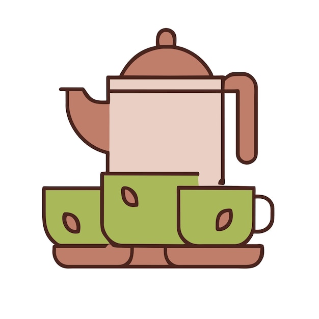 conjunto de té marroquí ilustración gráfica vectorial formato de archivo fuente EPS diseño de icono de escala sin pérdidas