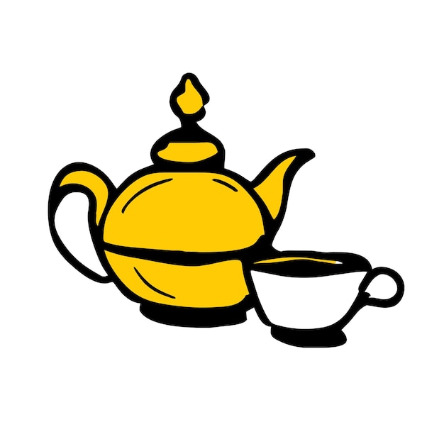 conjunto de té marroquí ilustración gráfica vectorial formato de archivo fuente EPS diseño de icono de escala sin pérdidas