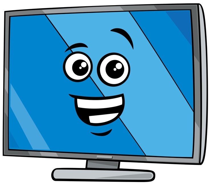 Vector conjunto de televisión o monitor de computadora clip art ilustración de dibujos animados