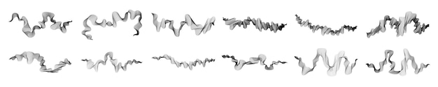 Conjunto de telones de fondo abstractos con ondas negras