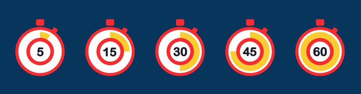 Vector un conjunto de temporizadores. iconos vectoriales simples. reloj, cronómetro. contador regresivo.