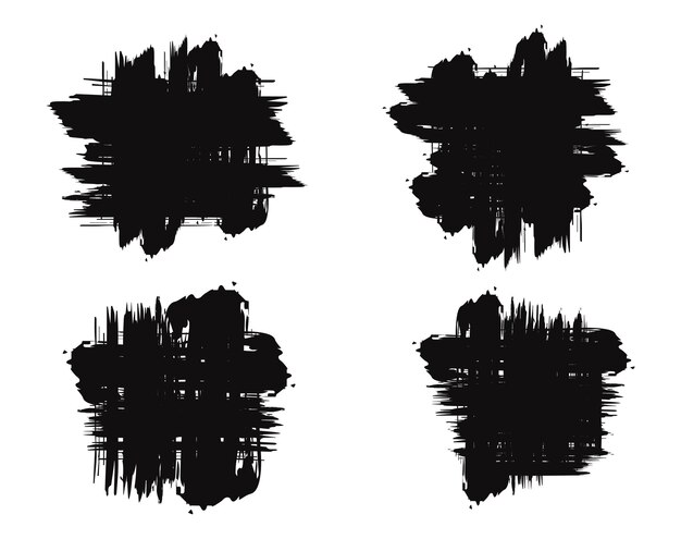 Conjunto de textura grunge pintado a mano