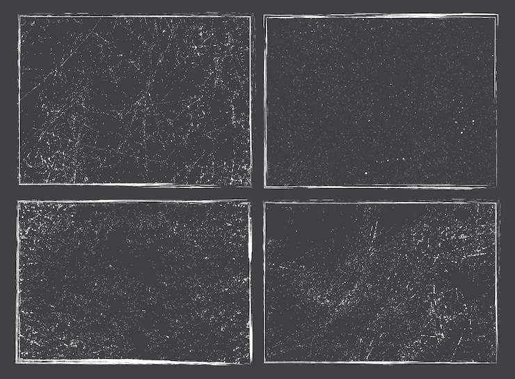 Vector conjunto de texturas granuladas grunge.