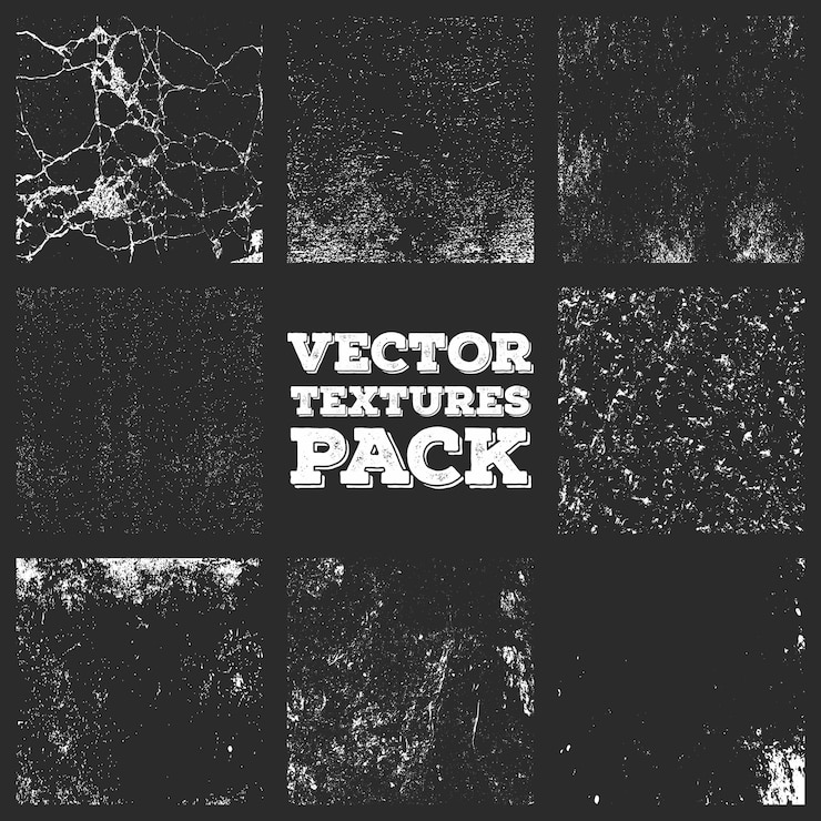 Vector conjunto de texturas grunge elementos para el diseño ilustración vectorial