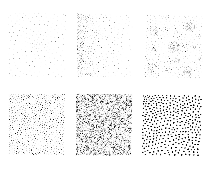 Un conjunto de texturas con puntos Diferentes versiones del fondo con puntos