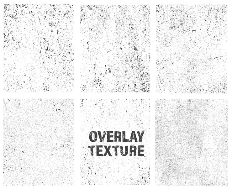 Vector conjunto de texturas superpuestas grunge