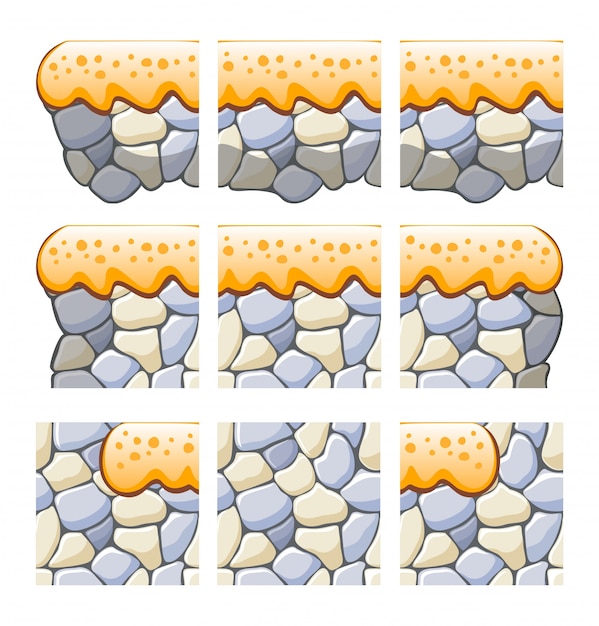 conjunto de tileset juego para el fondo del juego