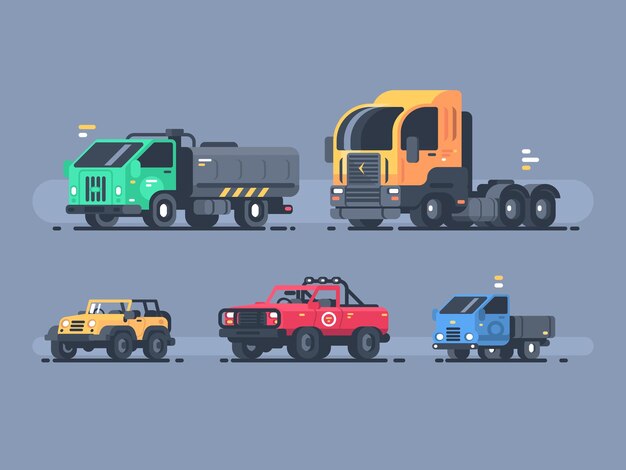 Conjunto de tipos de coches