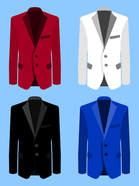 Vector conjunto de traje de hombre