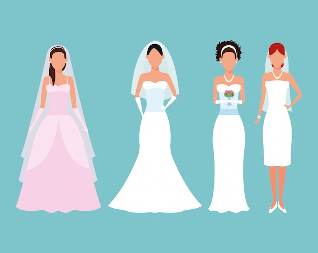 Conjunto de trajes de boda