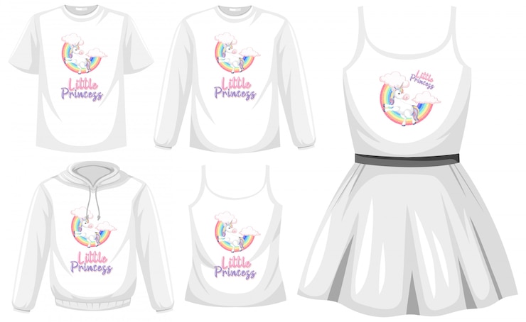 Vector conjunto de trajes de niña