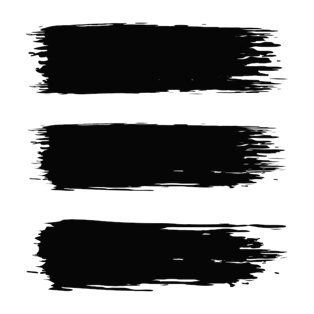 Conjunto de trazos de pincel negro