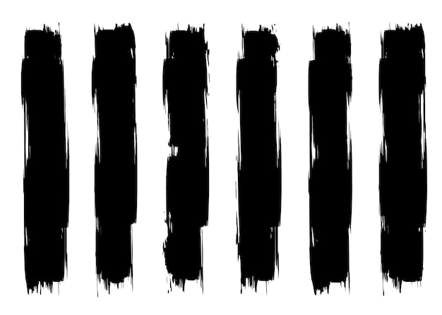 Conjunto de trazos de pincel negro