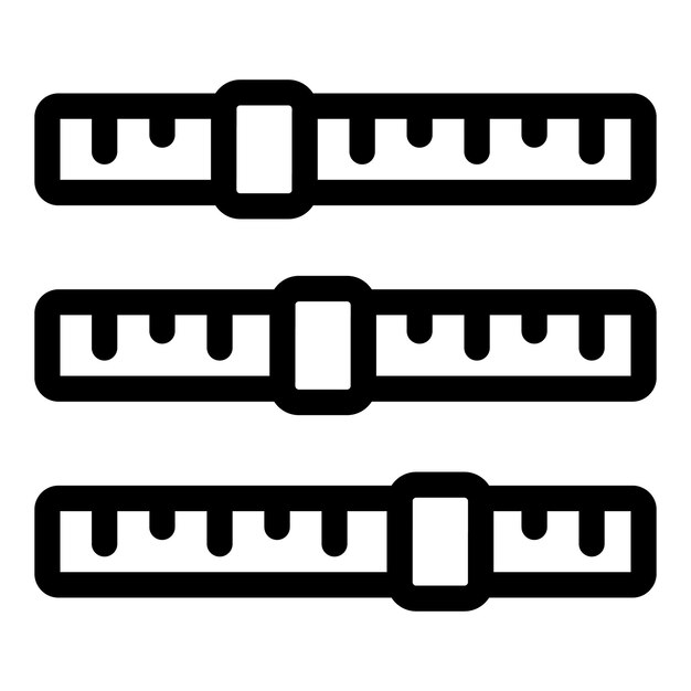 Conjunto de tres cintas de medición de diferentes longitudes