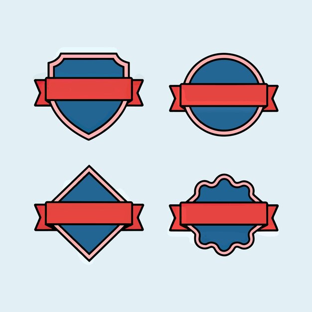 un conjunto de tres signos diferentes con un borde azul