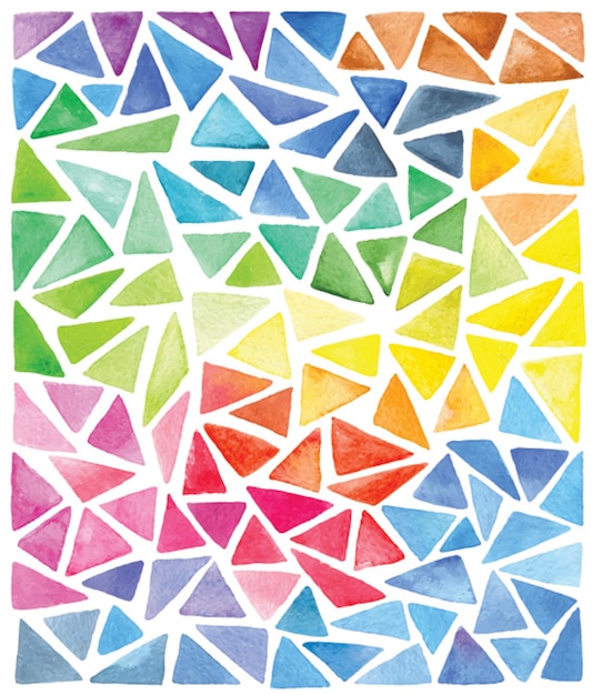 conjunto de triángulos vectoriales