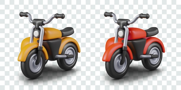 Conjunto de triciclos aislados Vehículo vintage con tres ruedas y sidecar