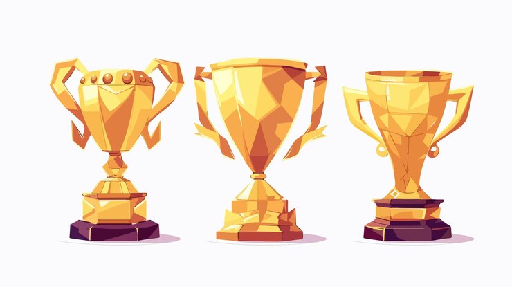 Vector un conjunto de trofeos por primera vez