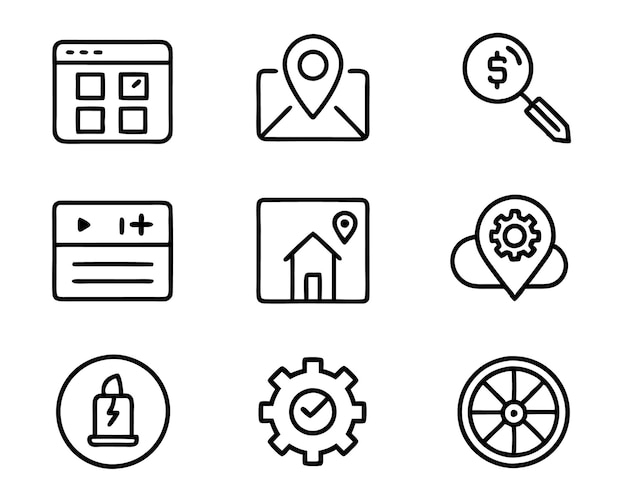 conjunto de ui y ux icono ilustración pantalla tecnología ux ilustración plantilla web usuario