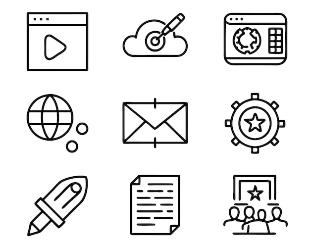 conjunto de ui y ux icono ilustración pantalla tecnología ux ilustración plantilla web usuario