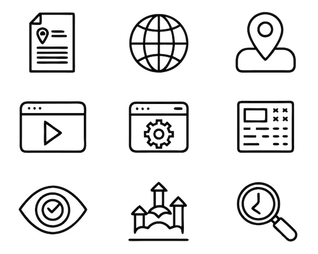 conjunto de ui y ux icono ilustración pantalla tecnología ux ilustración plantilla web usuario
